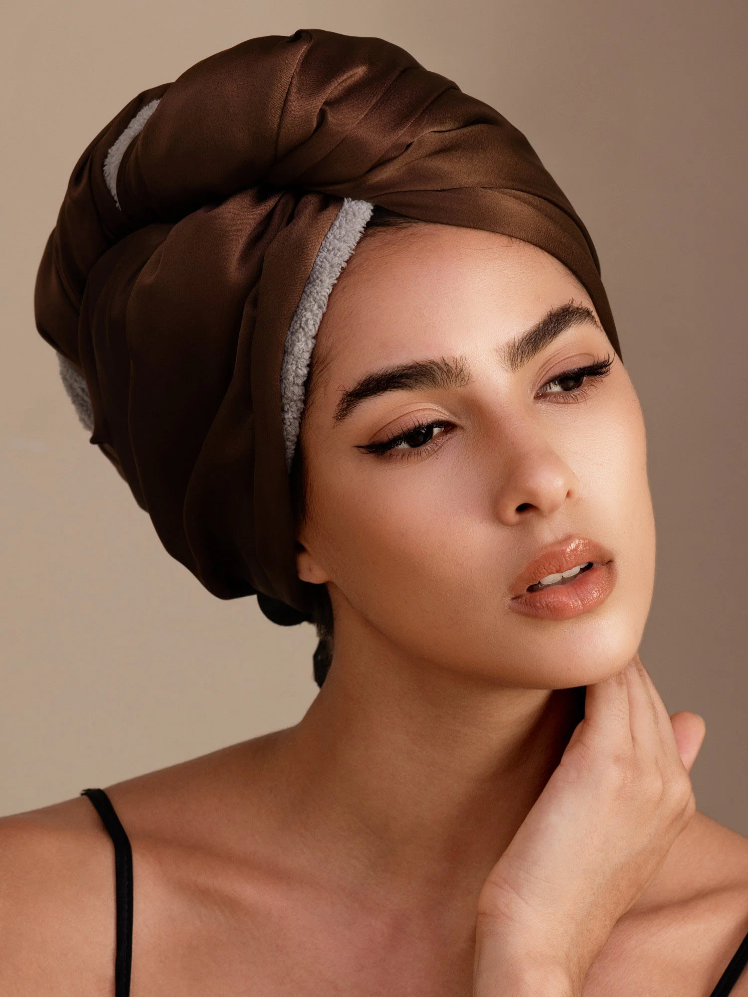 100% Mulberry Silk Double-Sided Hair Towel Wrap – Quick Dry, Frizz Free & Gentle on Hair - Image 44