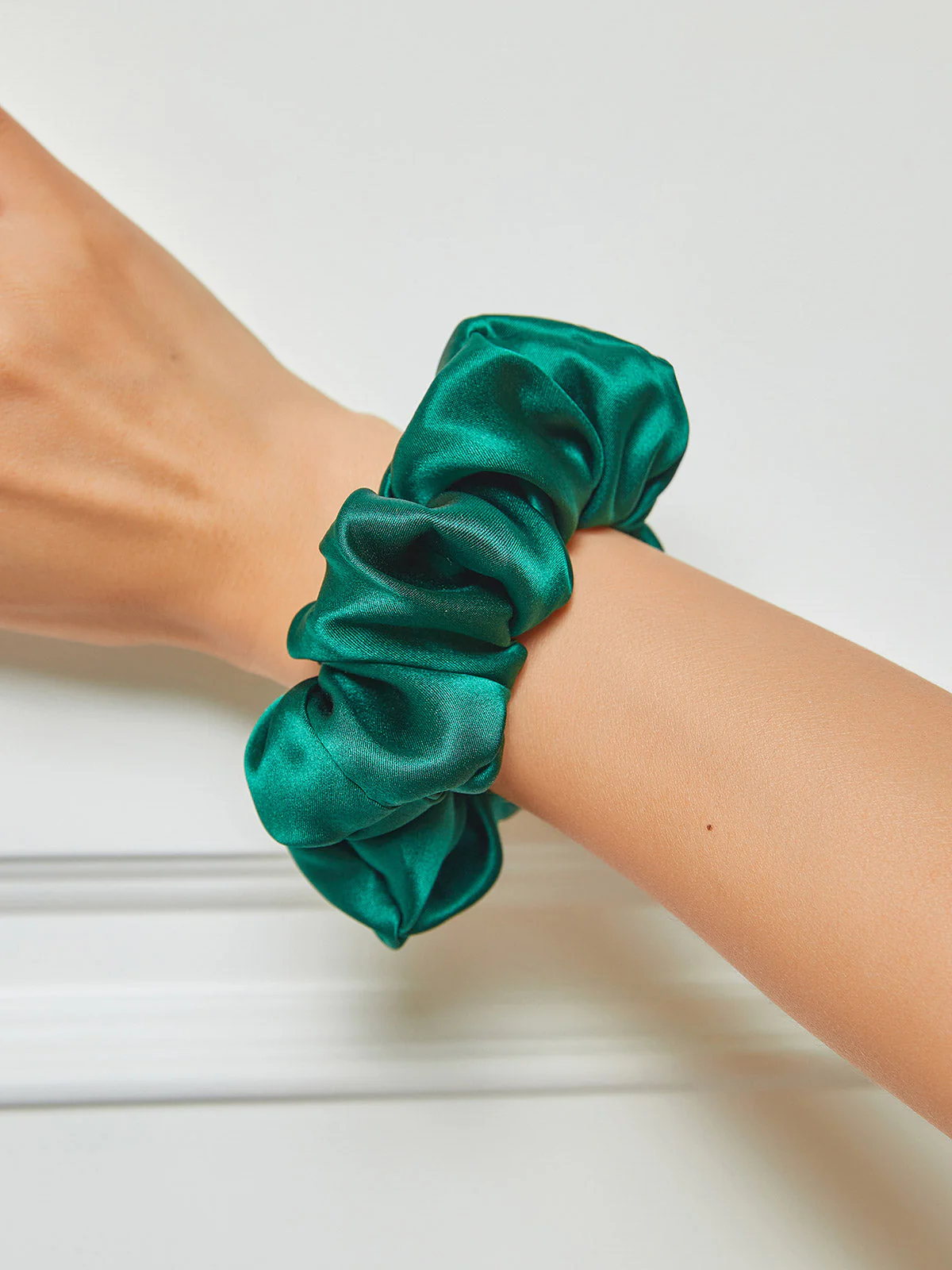 100% Mulberry Silk Soft Large Hair Scrunchie - 3.5cm - Image 39