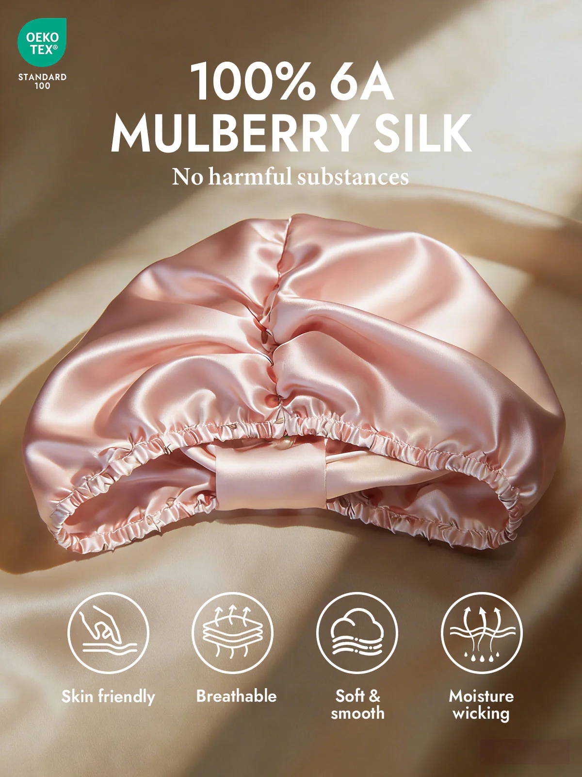 100% Mulberry Silk Night Turban Bonnet - Image 20
