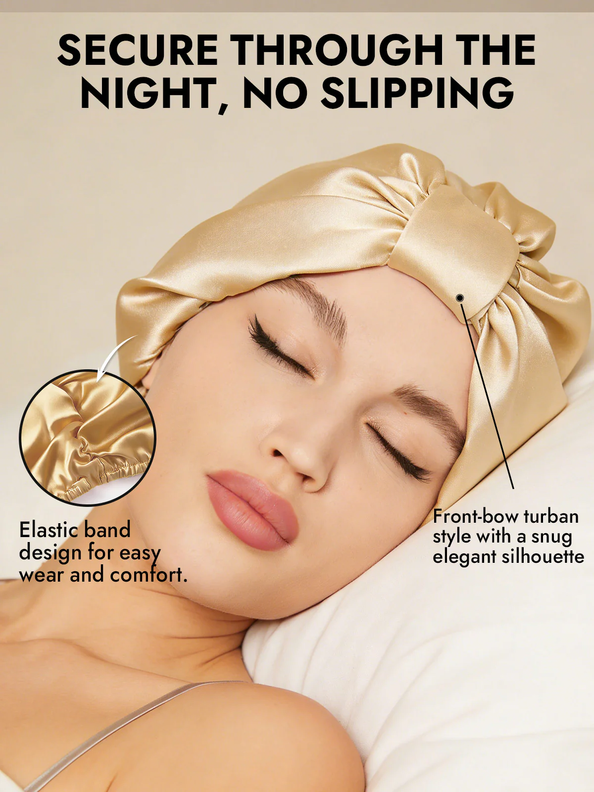 100% Mulberry Silk Night Turban Bonnet - Image 28
