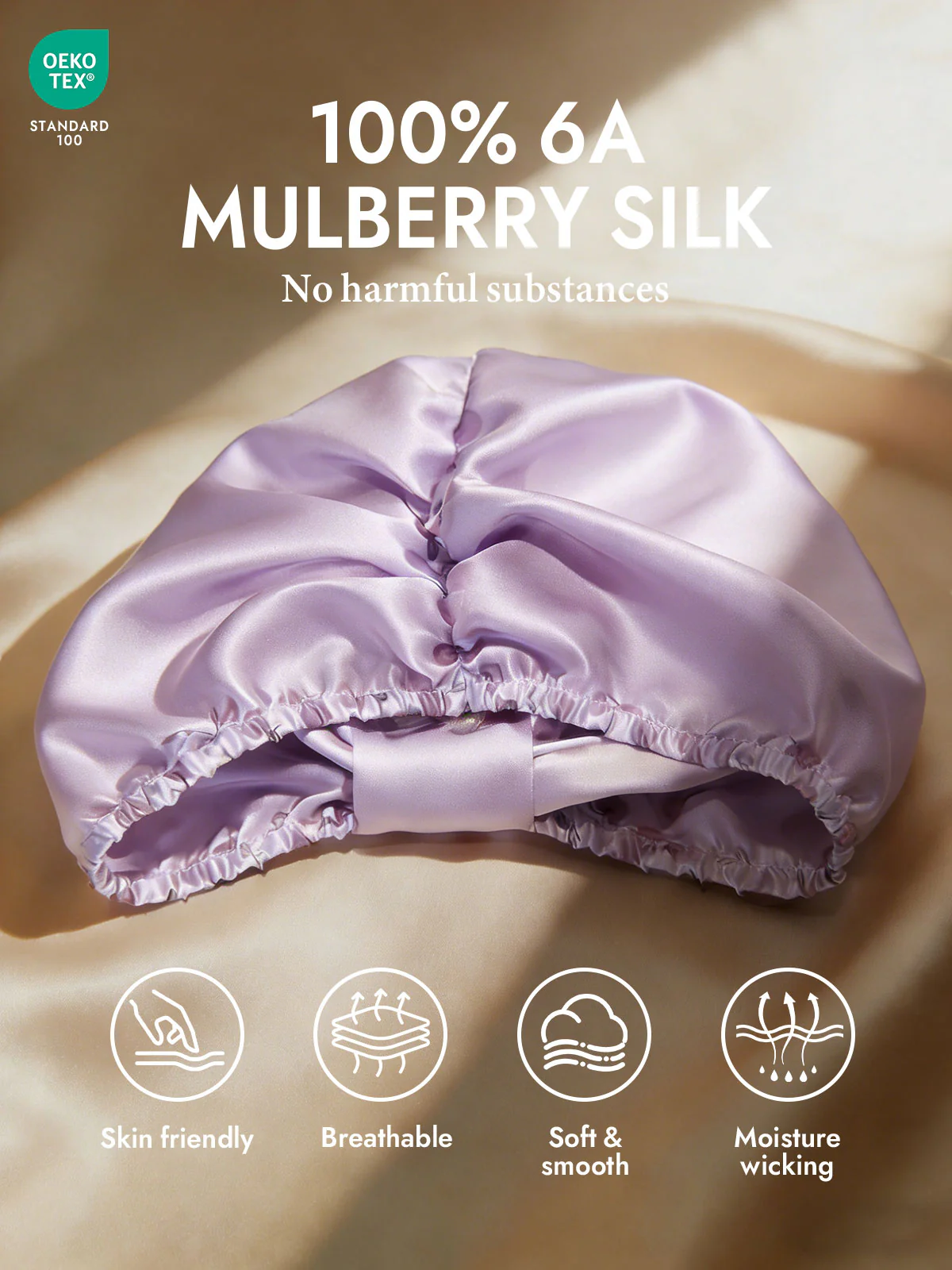 100% Mulberry Silk Night Turban Bonnet - Image 32
