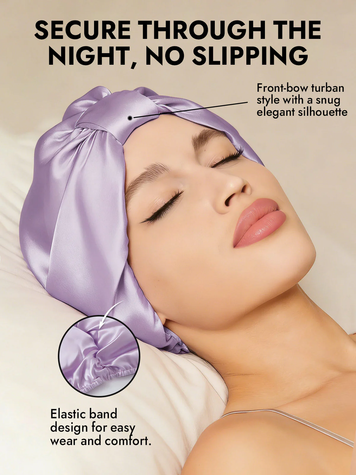 100% Mulberry Silk Night Turban Bonnet - Image 34