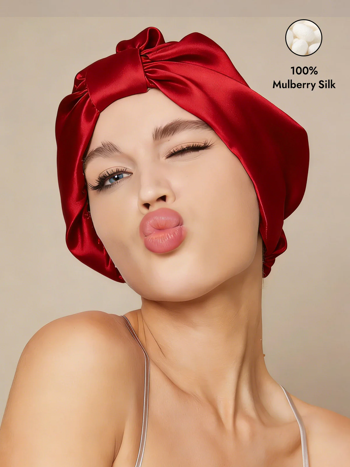100% Mulberry Silk Night Turban Bonnet - Image 37