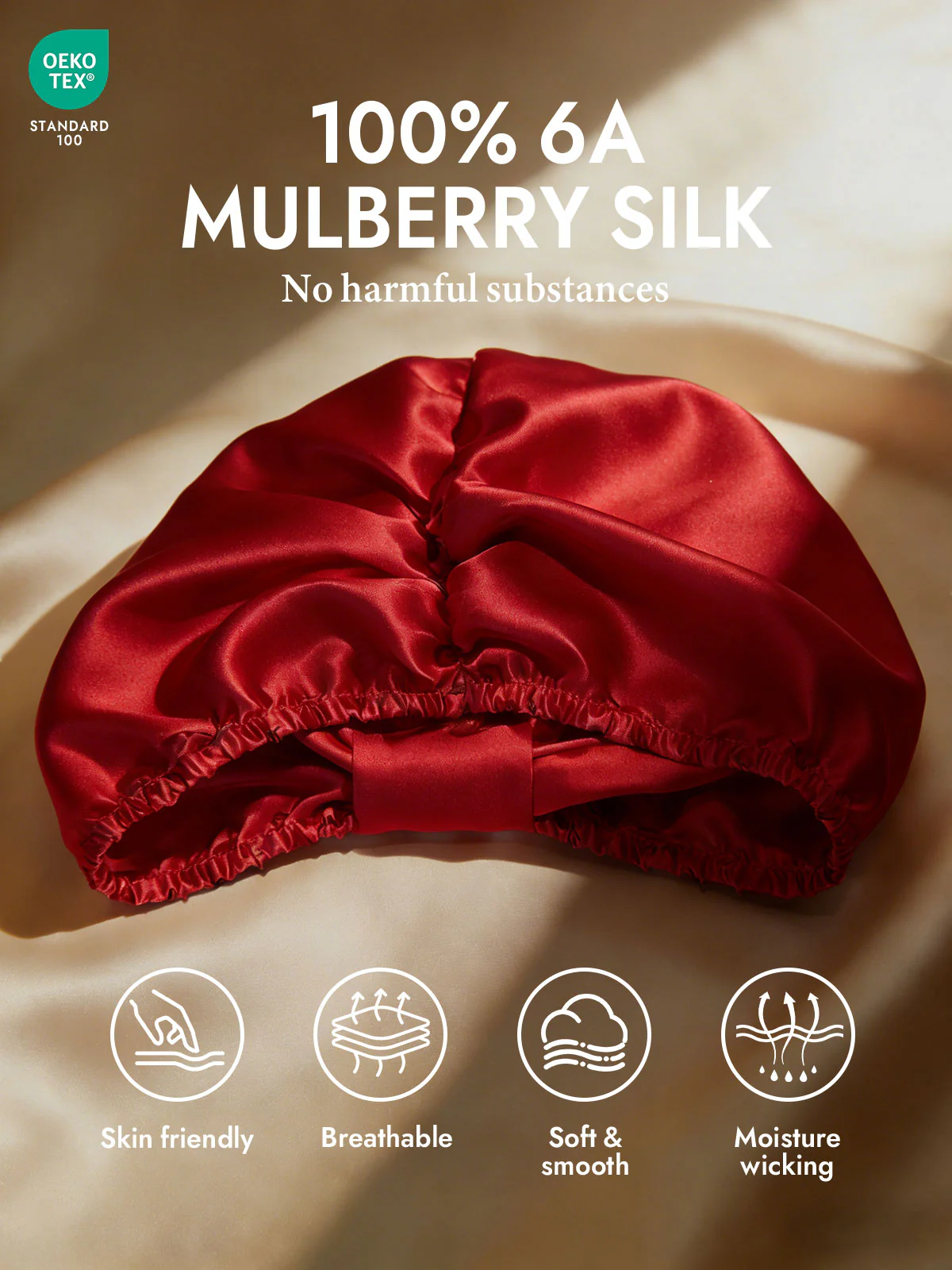 100% Mulberry Silk Night Turban Bonnet - Image 38