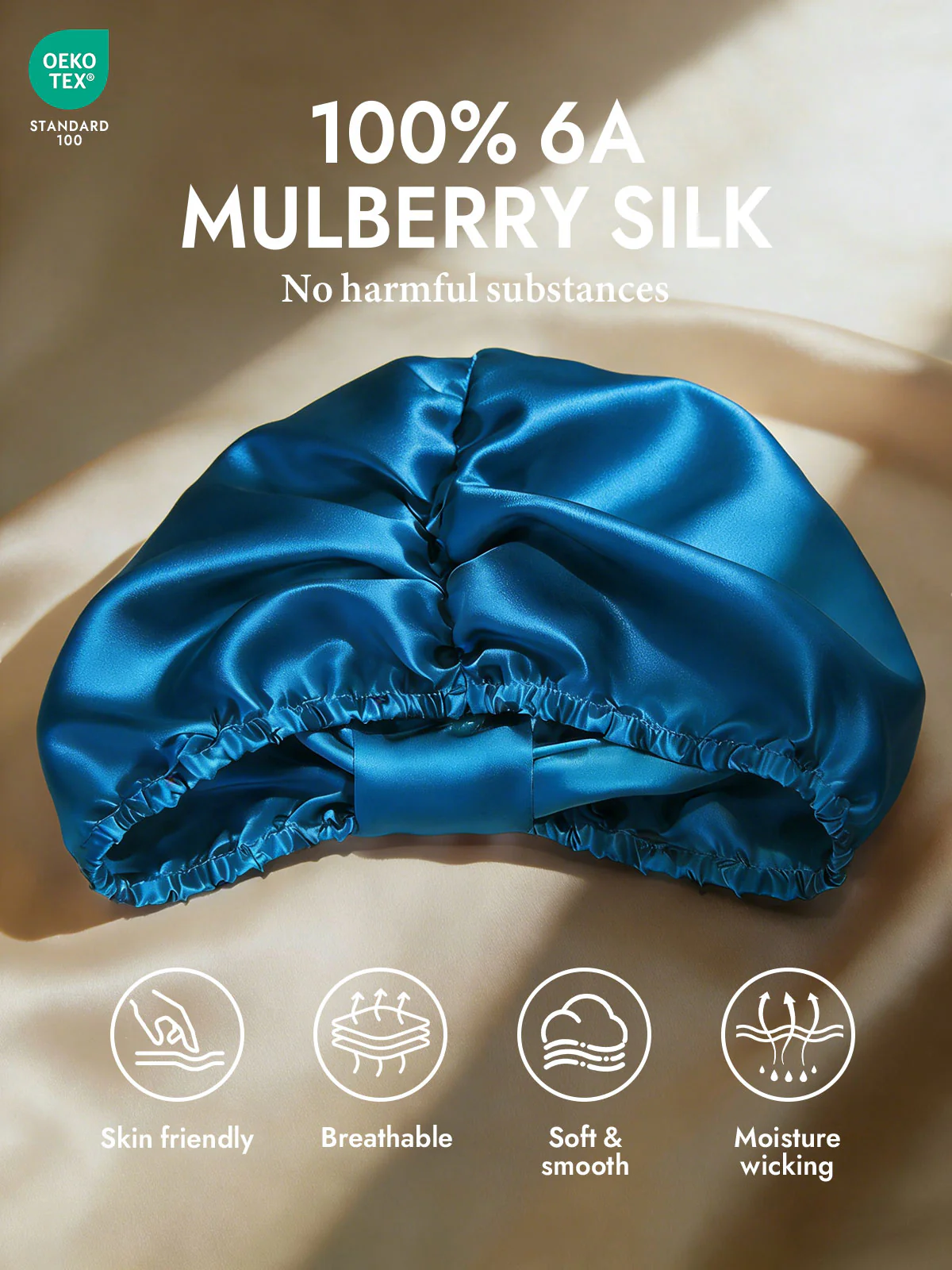 100% Mulberry Silk Night Turban Bonnet - Image 44
