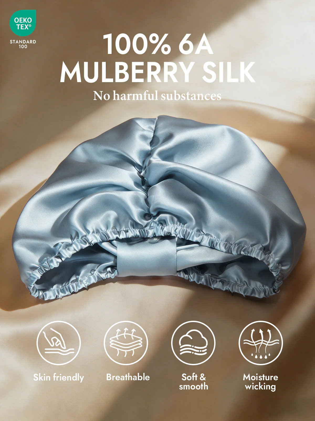 100% Mulberry Silk Night Turban Bonnet - Image 50
