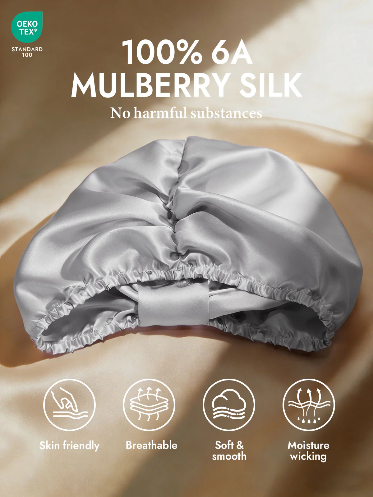 100% Mulberry Silk Night Turban Bonnet - Image 62