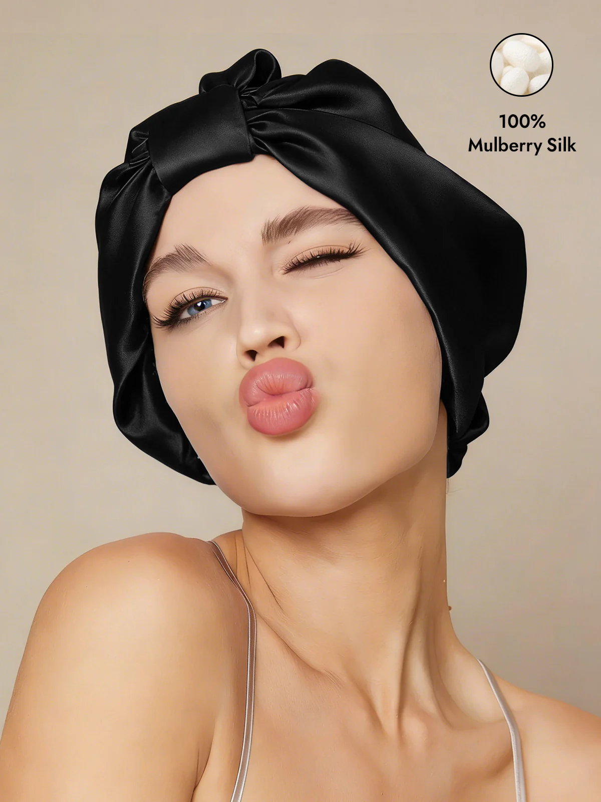 100% Mulberry Silk Night Turban Bonnet - Image 7