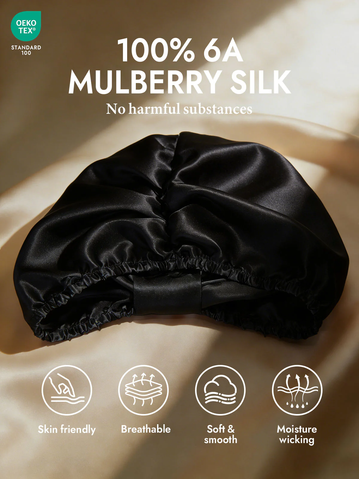 100% Mulberry Silk Night Turban Bonnet - Image 8