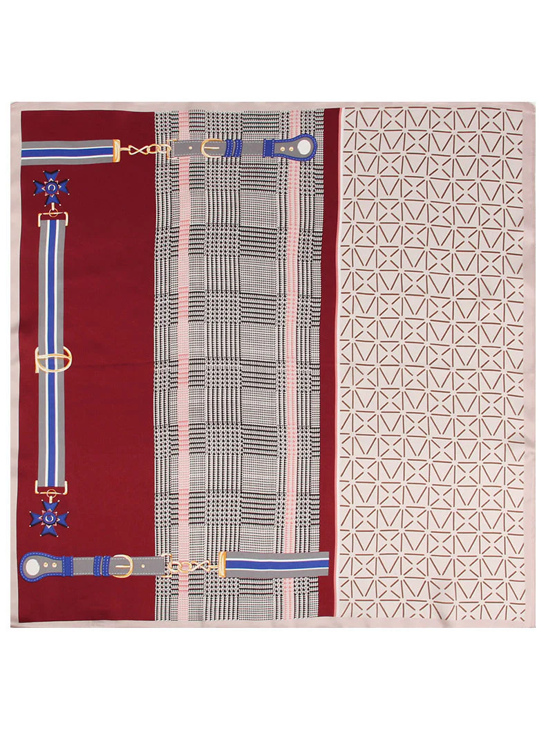 100% Mulberry Silk Printed Designer Square Scarf 53x53cm/21 - Image 17