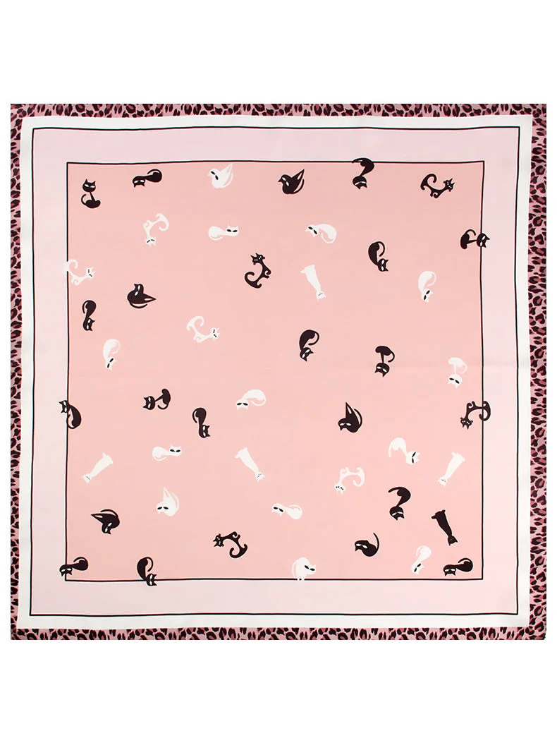 100% Mulberry Silk Printed Designer Square Scarf 53x53cm/21 - Image 8