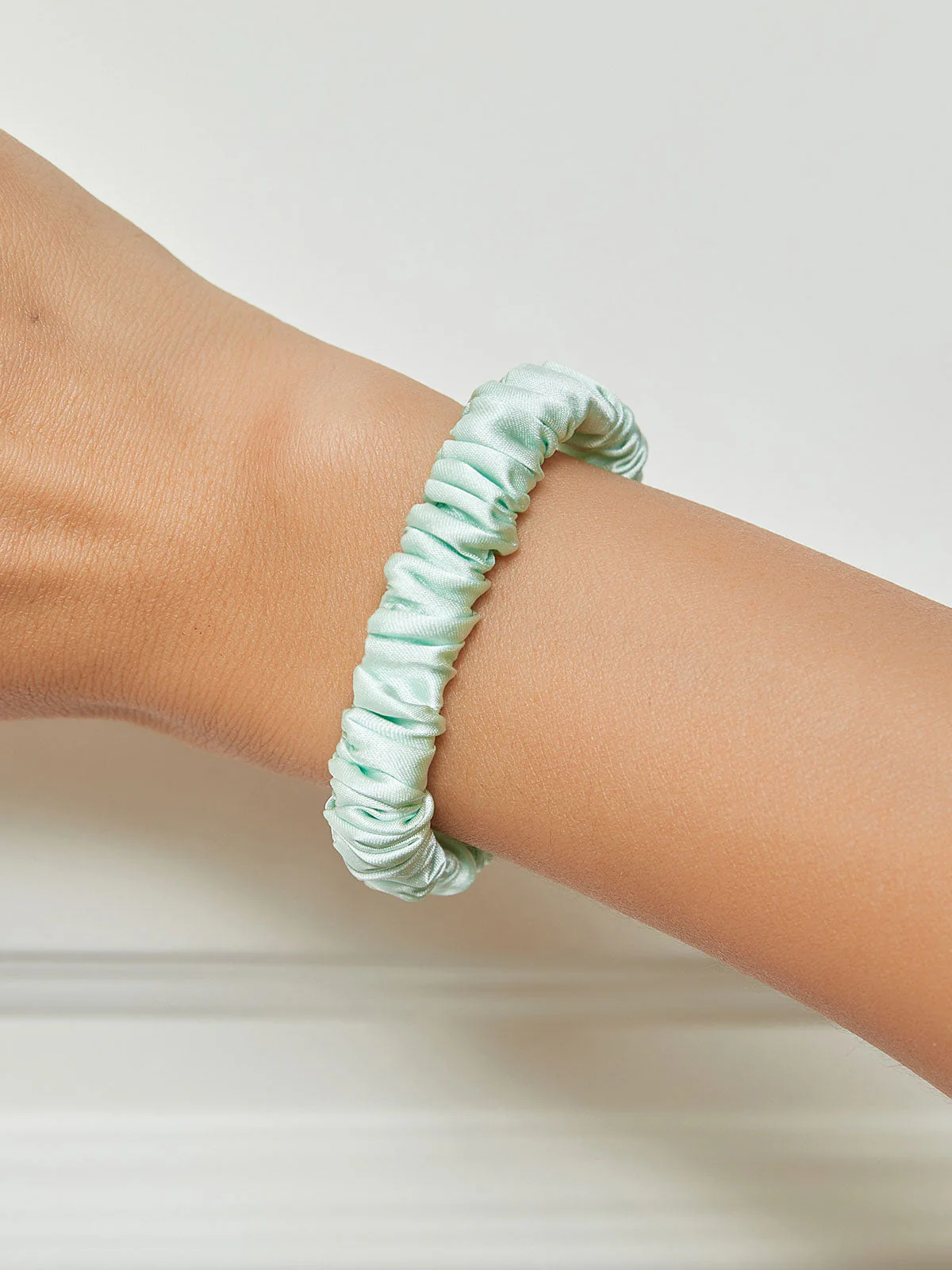 100% Mulberry Silk Soft Skinny Hair Scrunchie - 1cm - Image 56