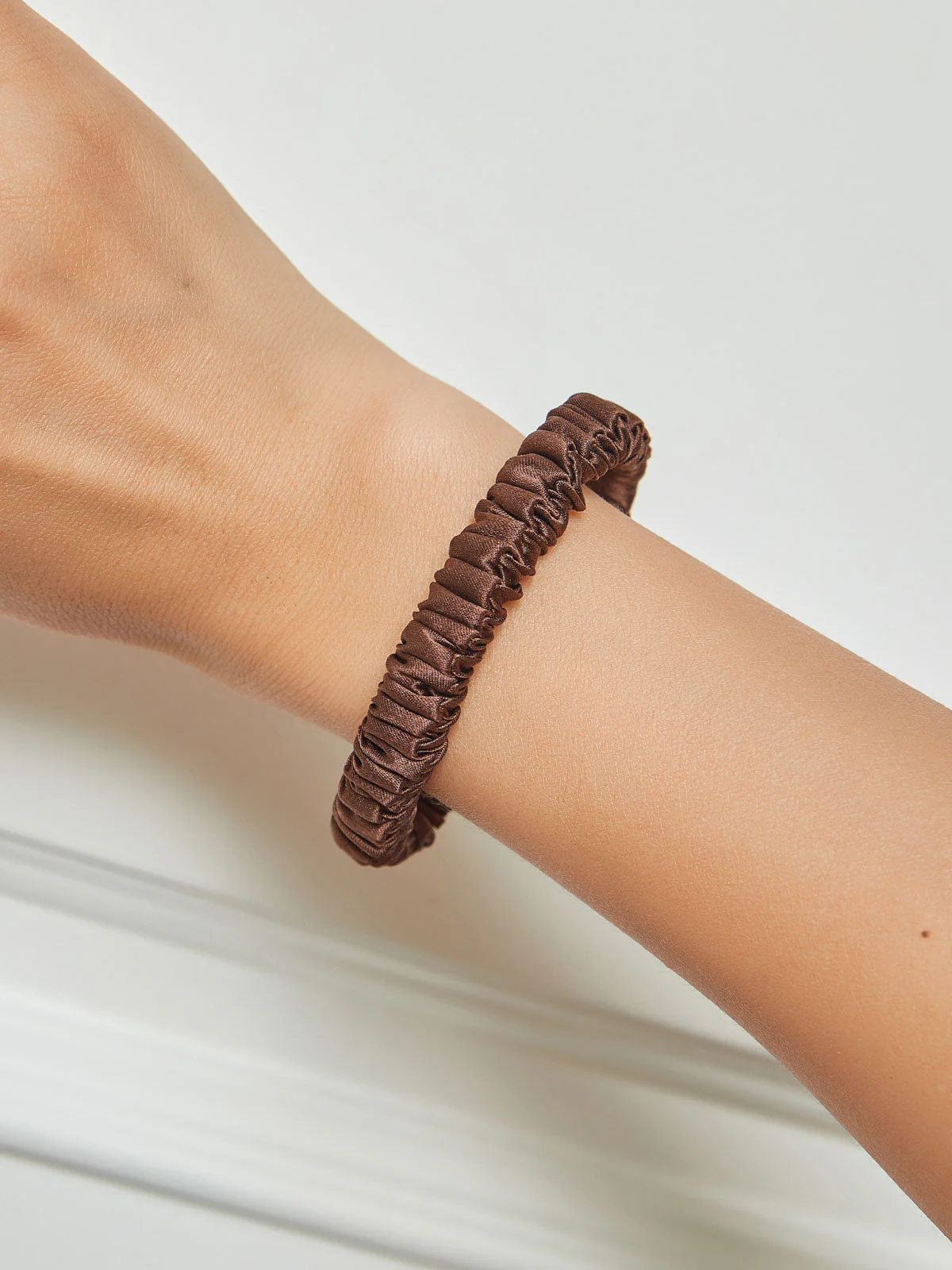 100% Mulberry Silk Soft Skinny Hair Scrunchie - 1cm - Image 6