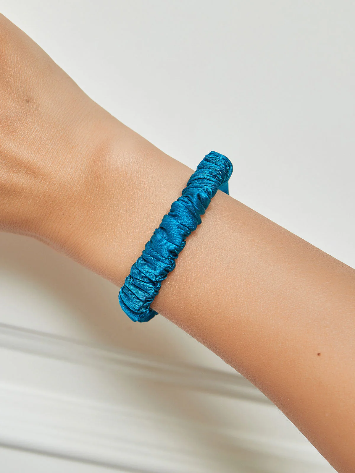 100% Mulberry Silk Soft Skinny Hair Scrunchie - 1cm - Image 69