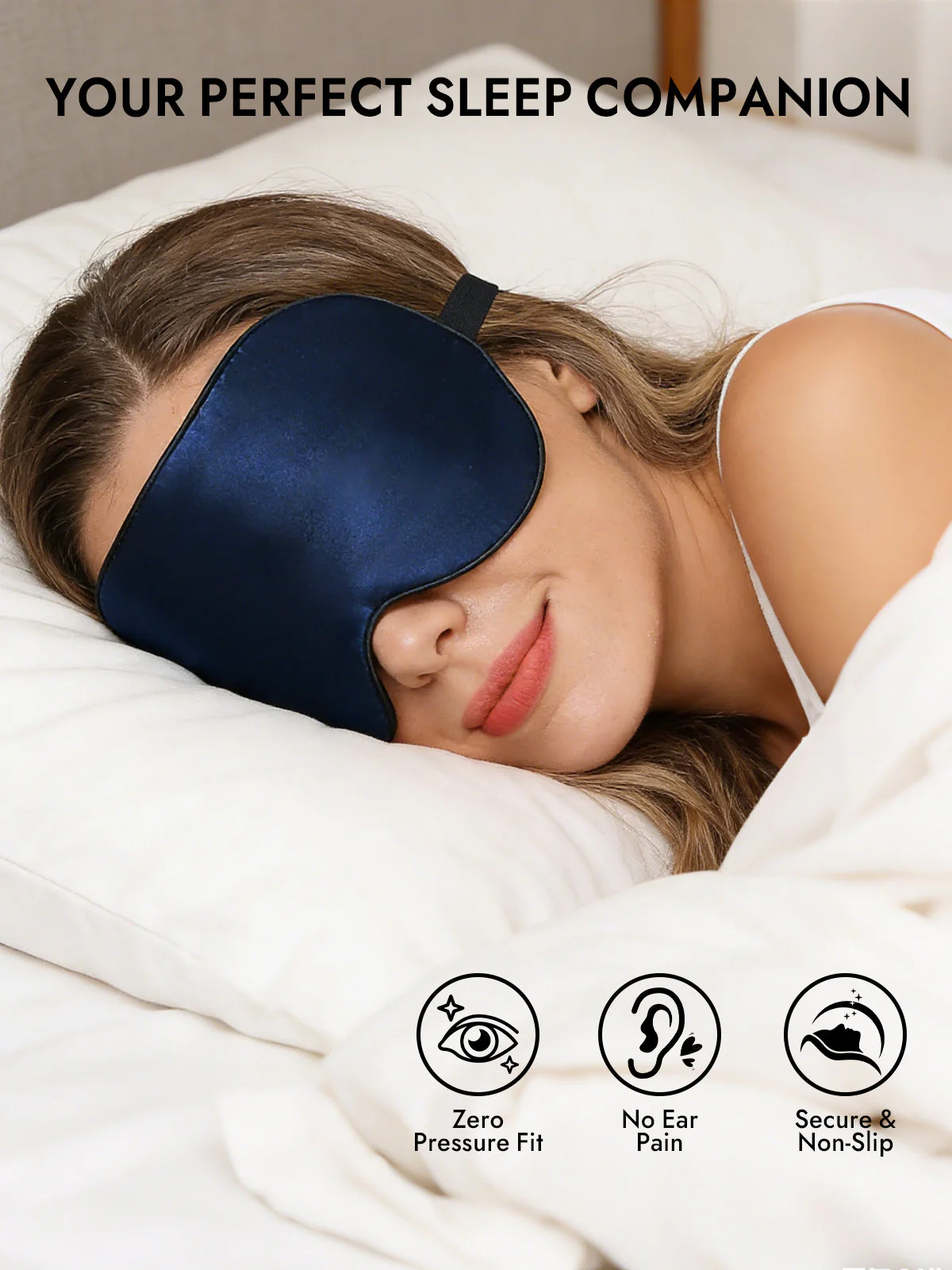 100% Mulberry Silk Elastic Band Sleep Eye Mask - Image 11
