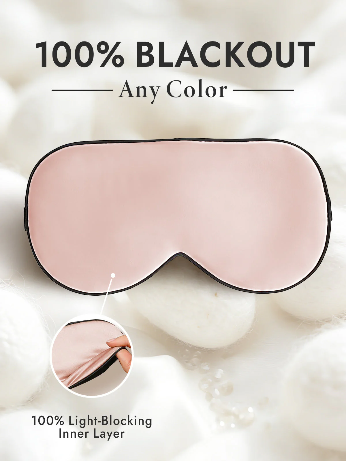 100% Mulberry Silk Elastic Band Sleep Eye Mask - Image 19