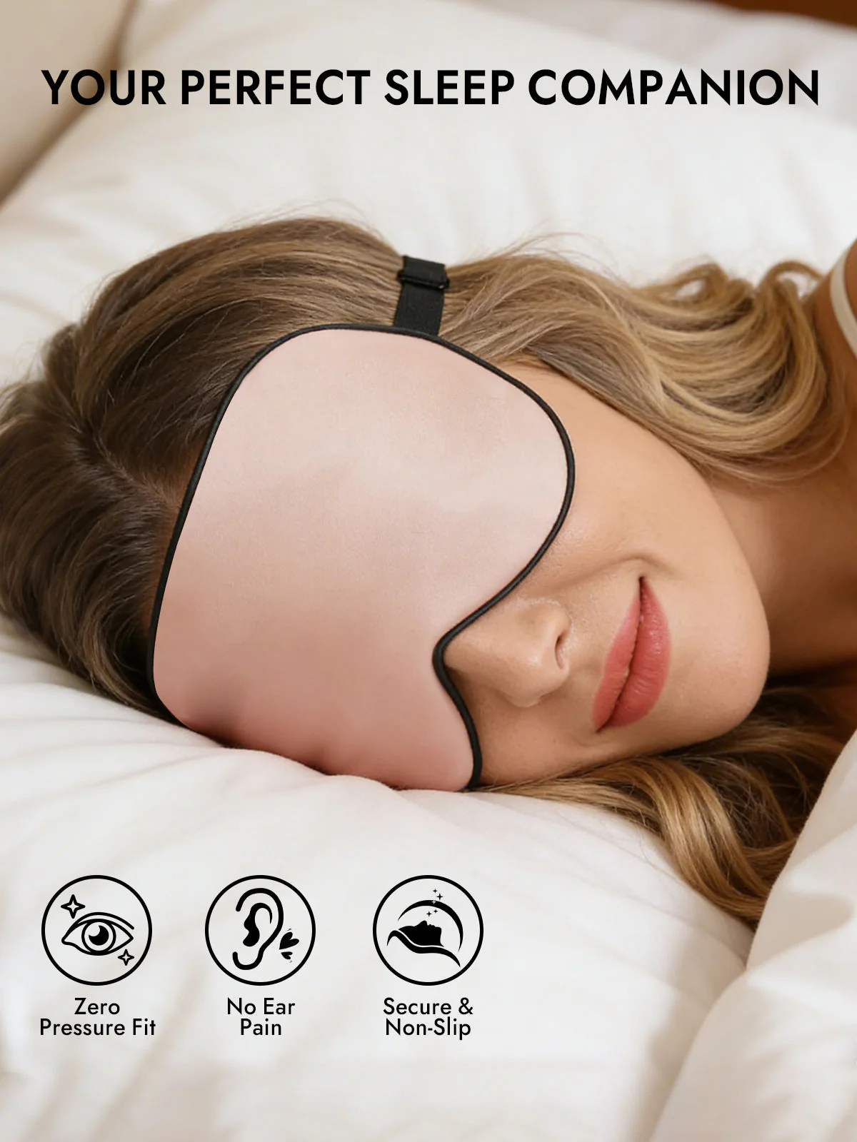 100% Mulberry Silk Elastic Band Sleep Eye Mask - Image 23