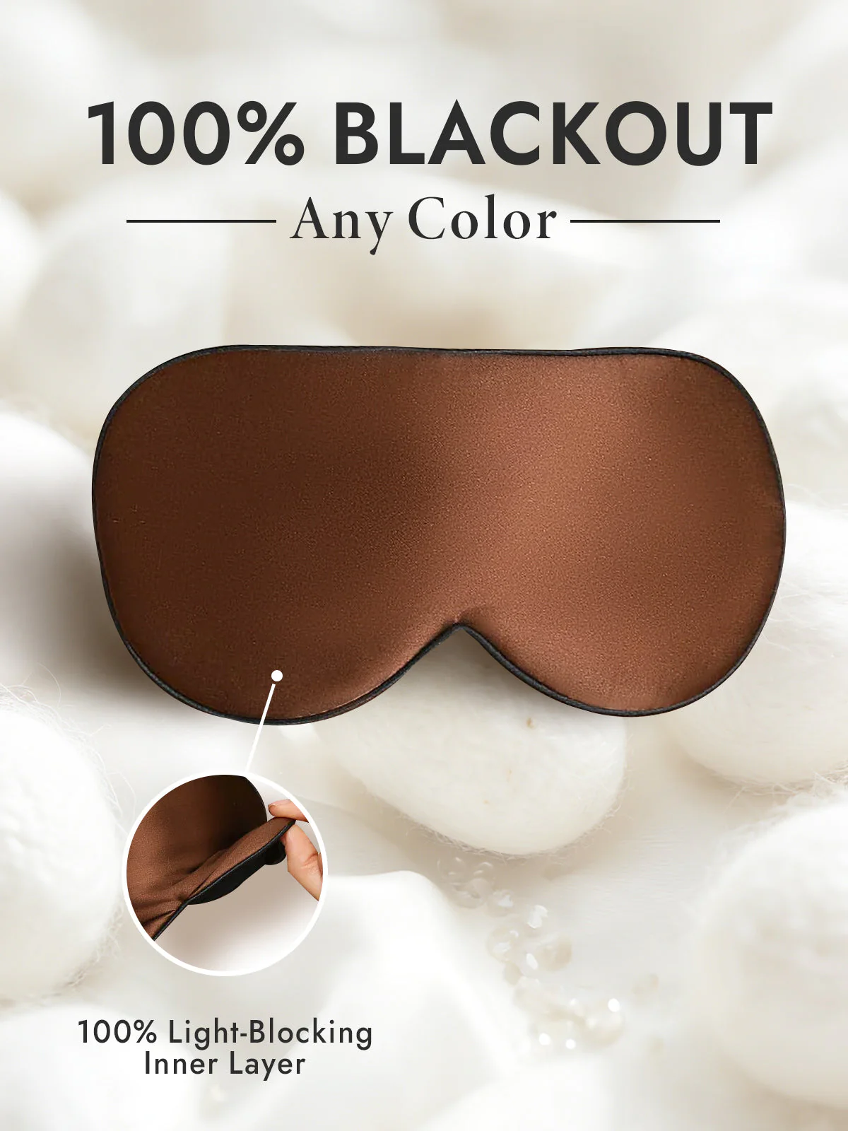 100% Mulberry Silk Elastic Band Sleep Eye Mask - Image 25