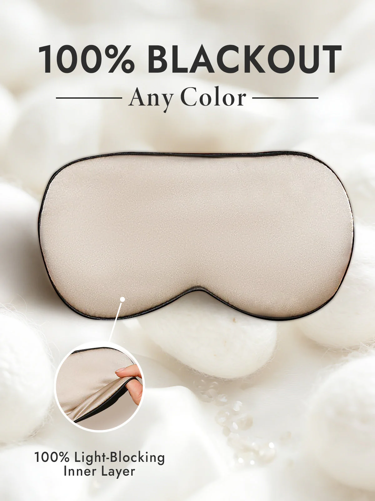 100% Mulberry Silk Elastic Band Sleep Eye Mask - Image 31
