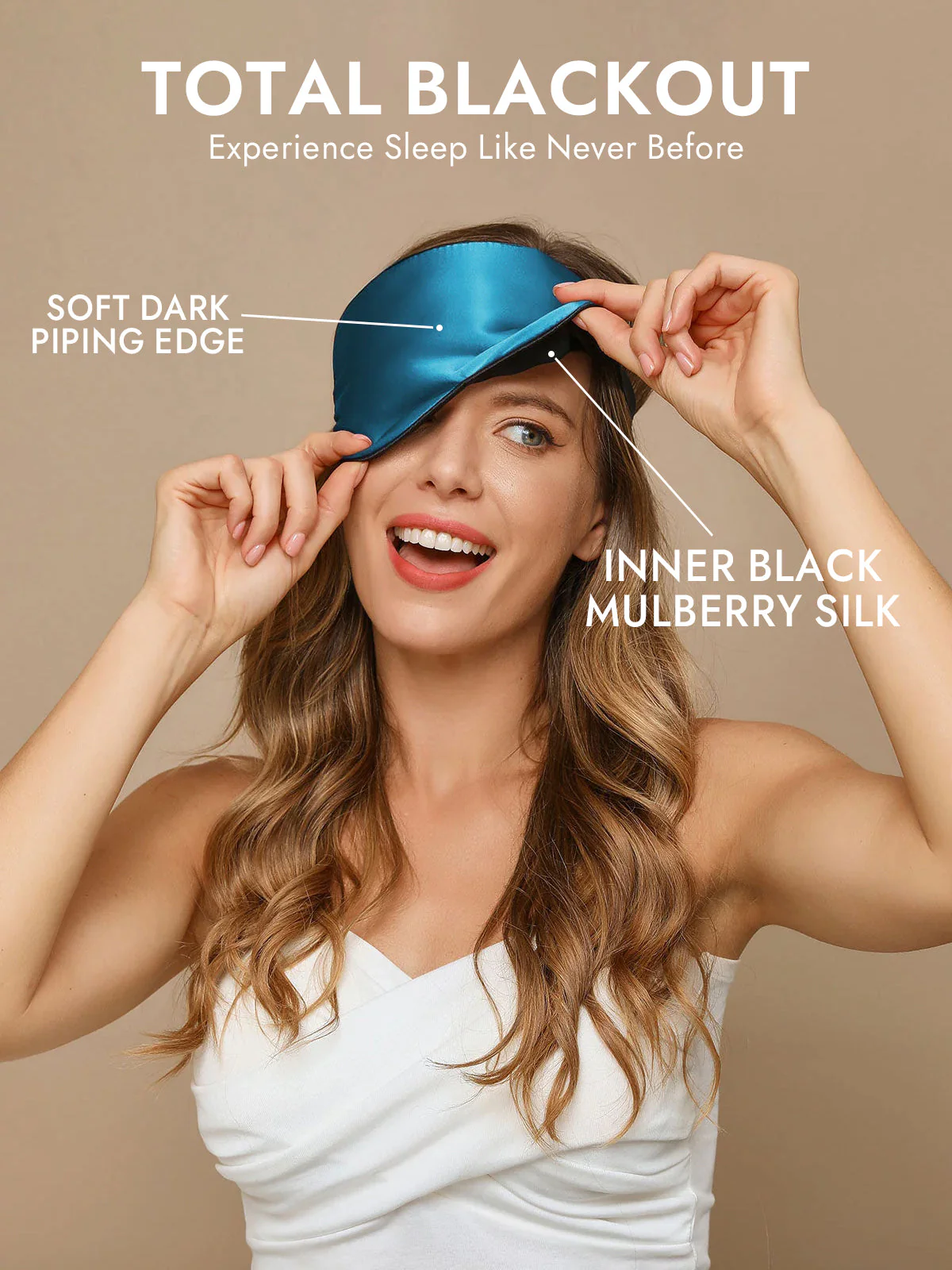 100% Mulberry Silk Elastic Band Sleep Eye Mask - Image 38