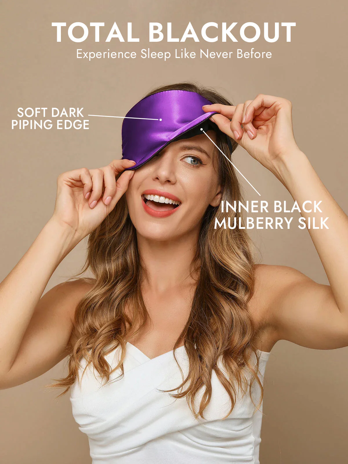 100% Mulberry Silk Elastic Band Sleep Eye Mask - Image 44
