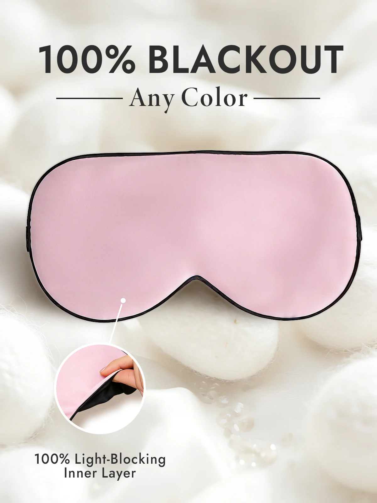 100% Mulberry Silk Elastic Band Sleep Eye Mask - Image 55