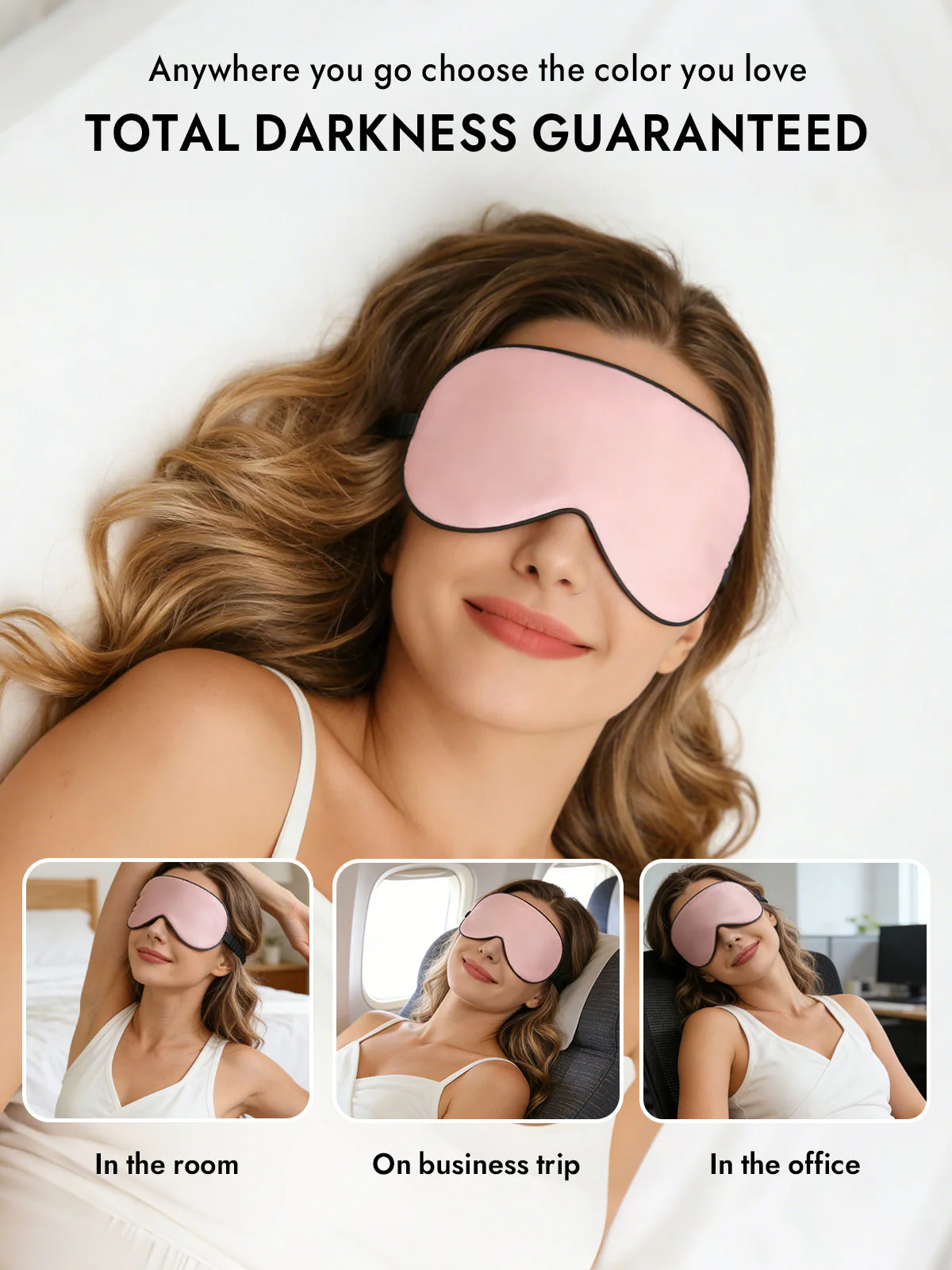 100% Mulberry Silk Elastic Band Sleep Eye Mask - Image 60