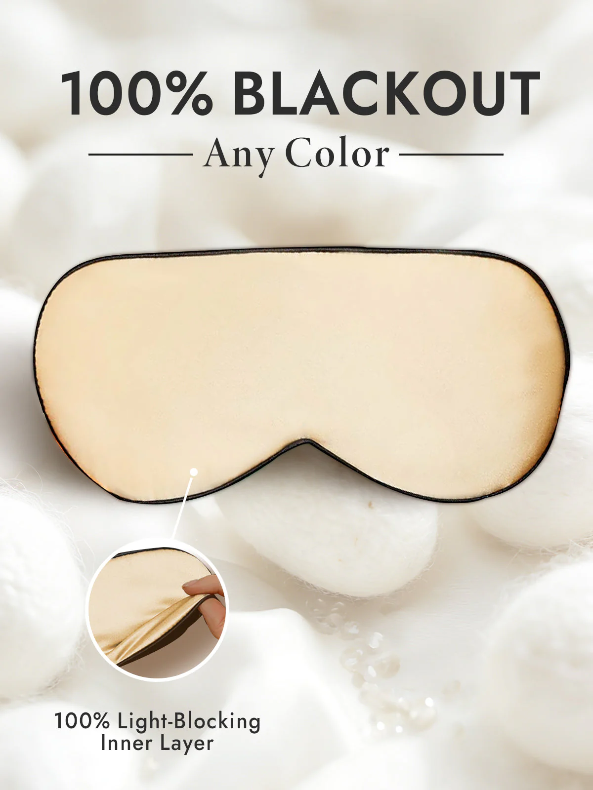 100% Mulberry Silk Elastic Band Sleep Eye Mask - Image 61