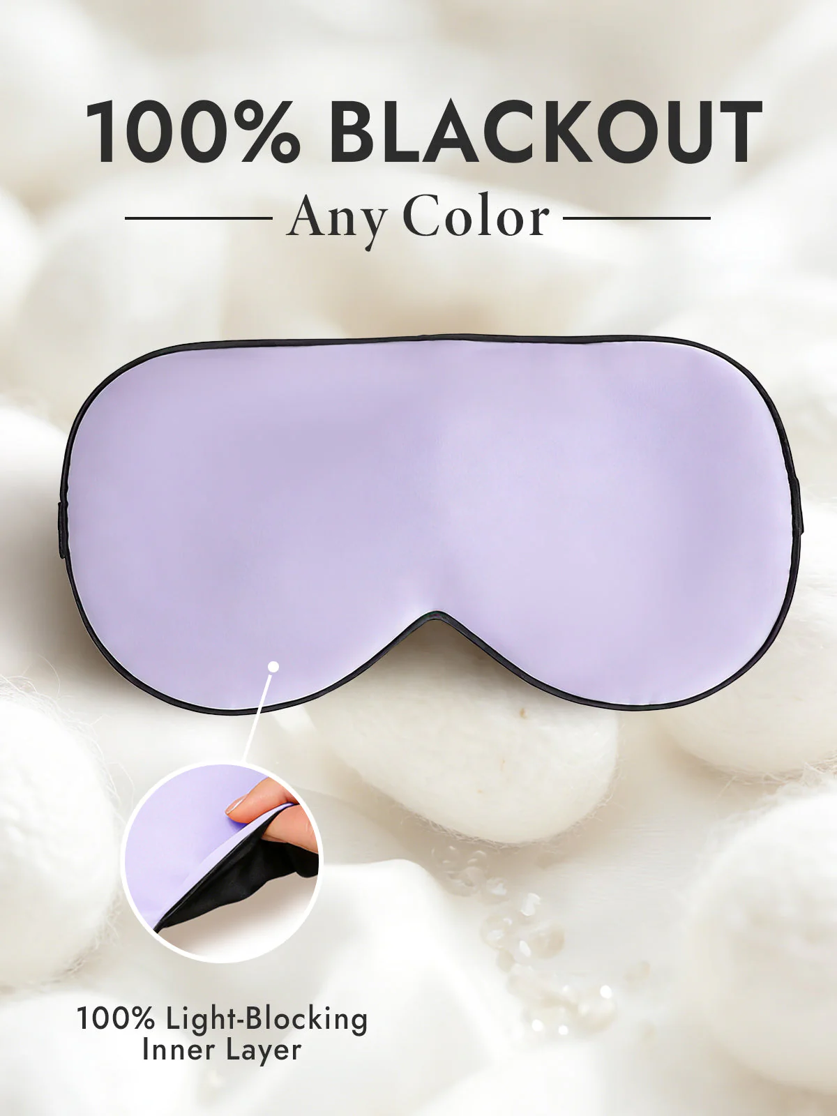 100% Mulberry Silk Elastic Band Sleep Eye Mask - Image 67