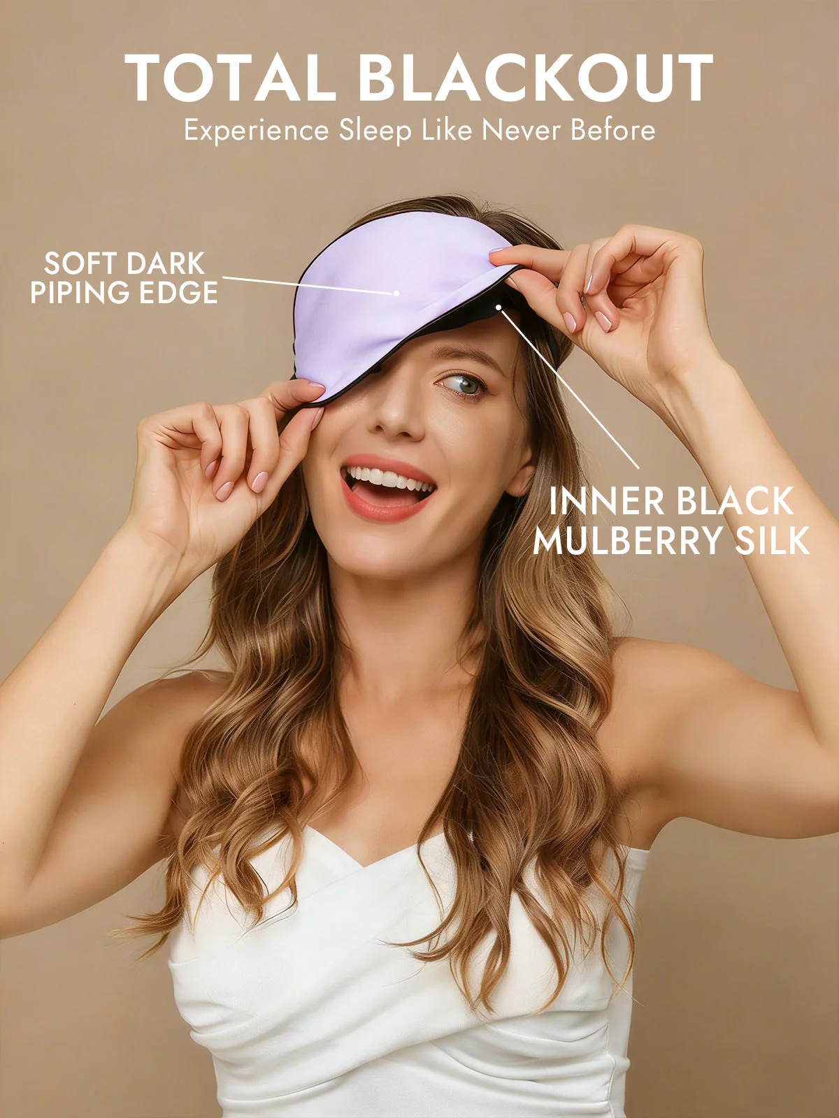 100% Mulberry Silk Elastic Band Sleep Eye Mask - Image 68