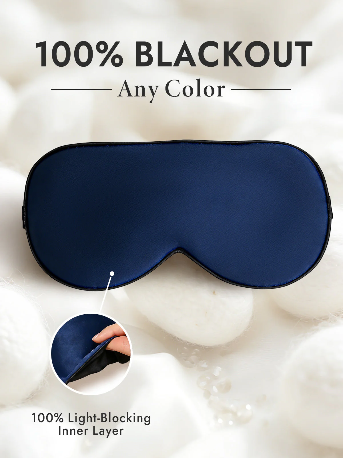 100% Mulberry Silk Elastic Band Sleep Eye Mask - Image 7