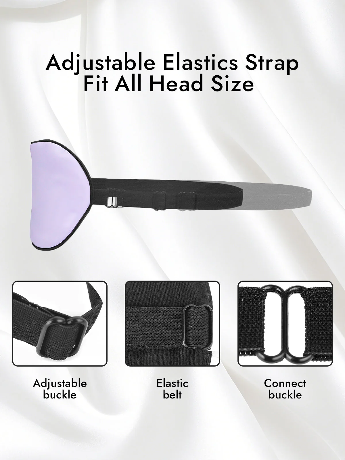 100% Mulberry Silk Elastic Band Sleep Eye Mask - Image 70