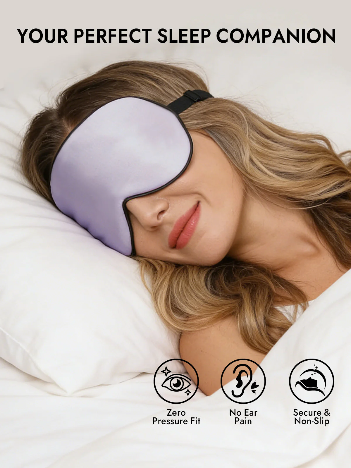 100% Mulberry Silk Elastic Band Sleep Eye Mask - Image 71