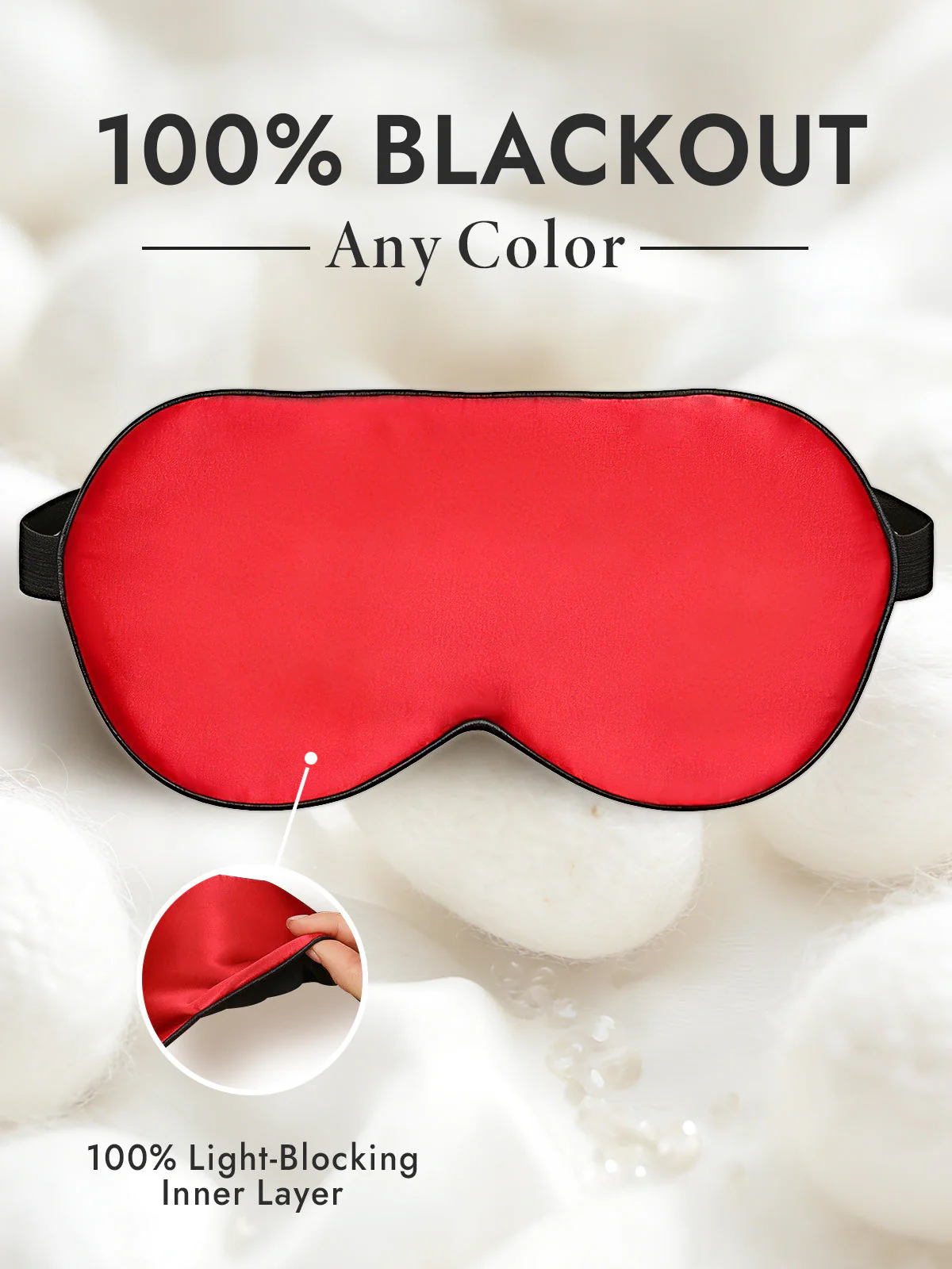 100% Mulberry Silk Elastic Band Sleep Eye Mask - Image 73