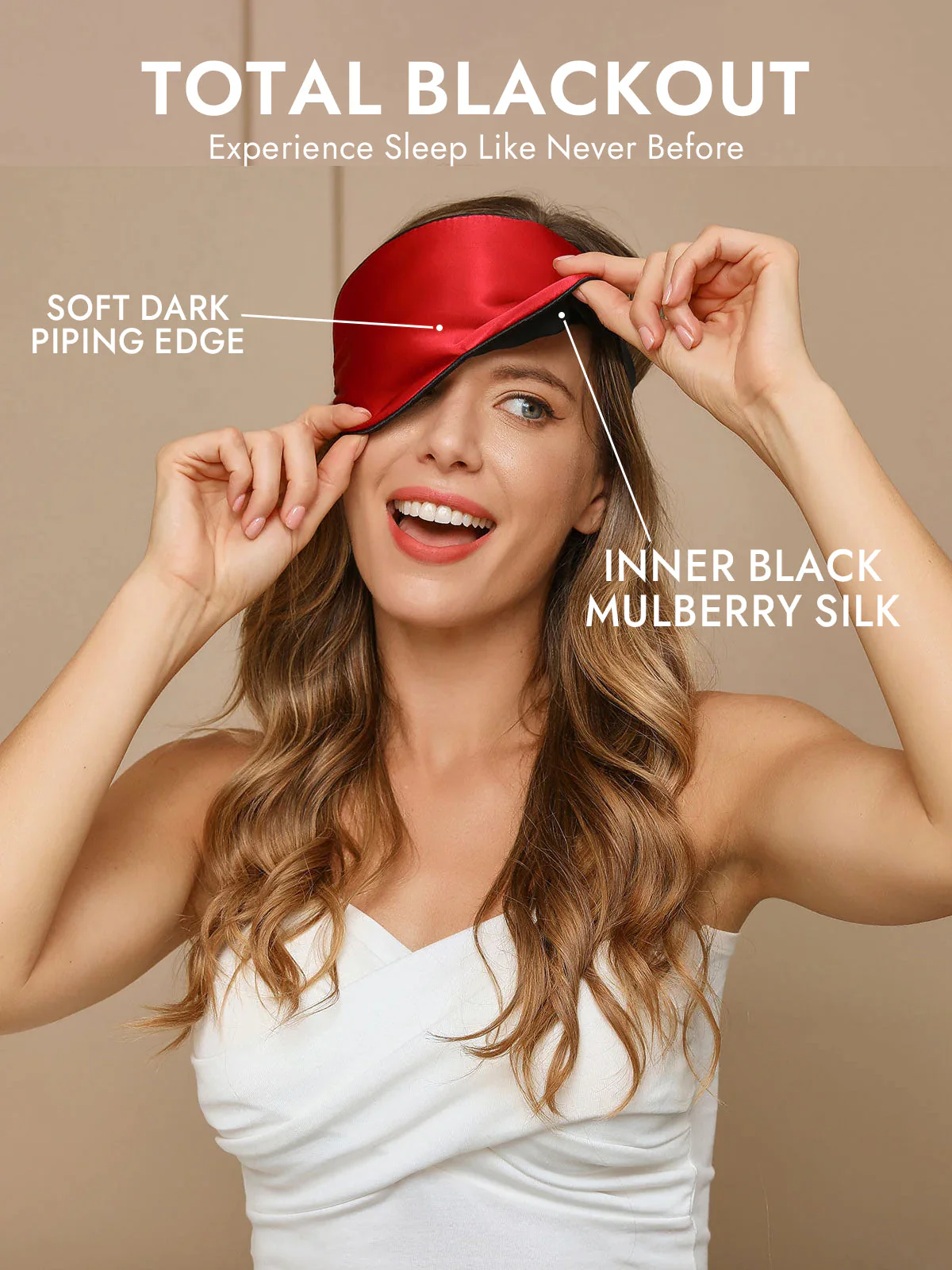 100% Mulberry Silk Elastic Band Sleep Eye Mask - Image 74