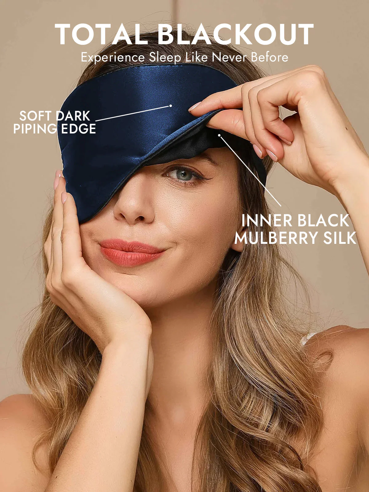 100% Mulberry Silk Elastic Band Sleep Eye Mask - Image 8