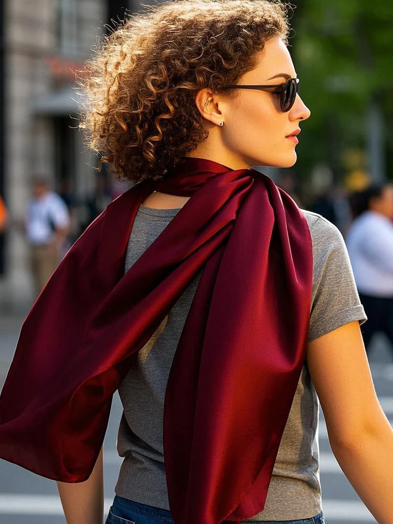 100% Mulberry Silk Rectangle Long Scarf/Shawl 170x53cm/67 - Image 3