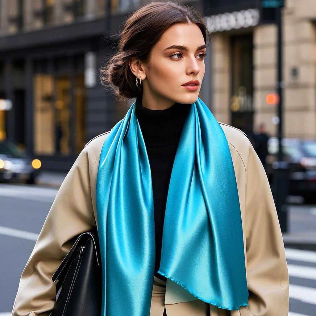 100% Mulberry Silk Rectangle Long Scarf/Shawl 170x53cm/67 - Image 32