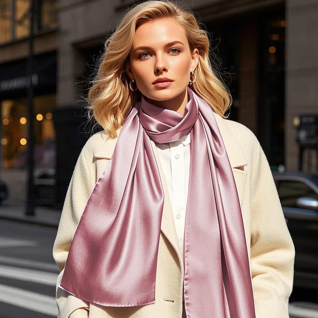 100% Mulberry Silk Rectangle Long Scarf/Shawl 170x53cm/67 - Image 56