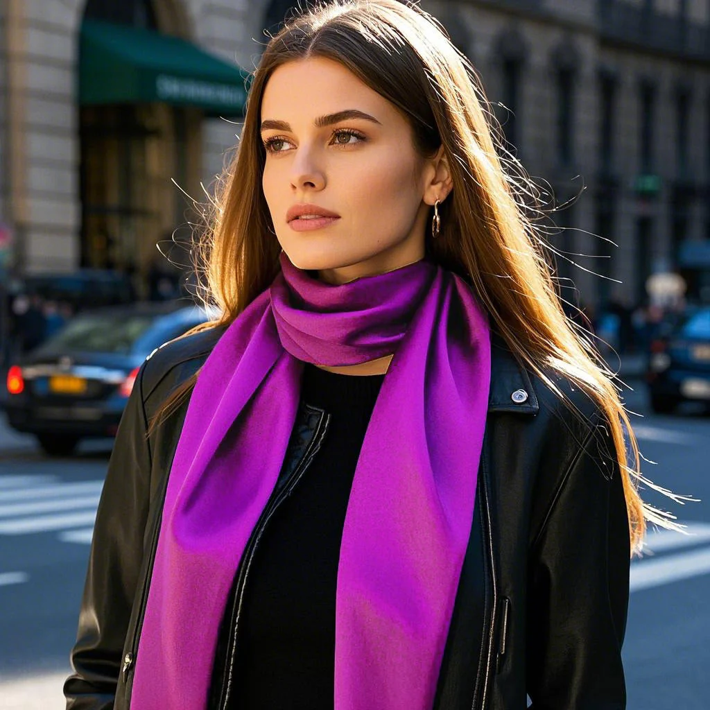 100% Mulberry Silk Rectangle Long Scarf/Shawl 170x53cm/67 - Image 67