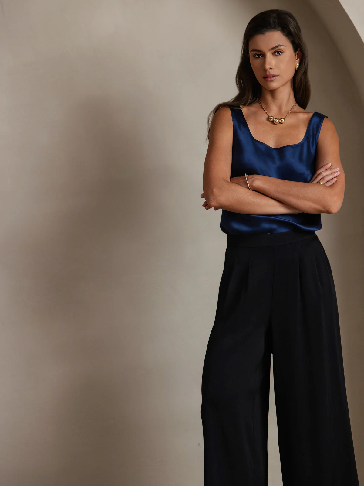 Women's 19Momme Silk Sleeveless U Neck Tank Top - Image 24