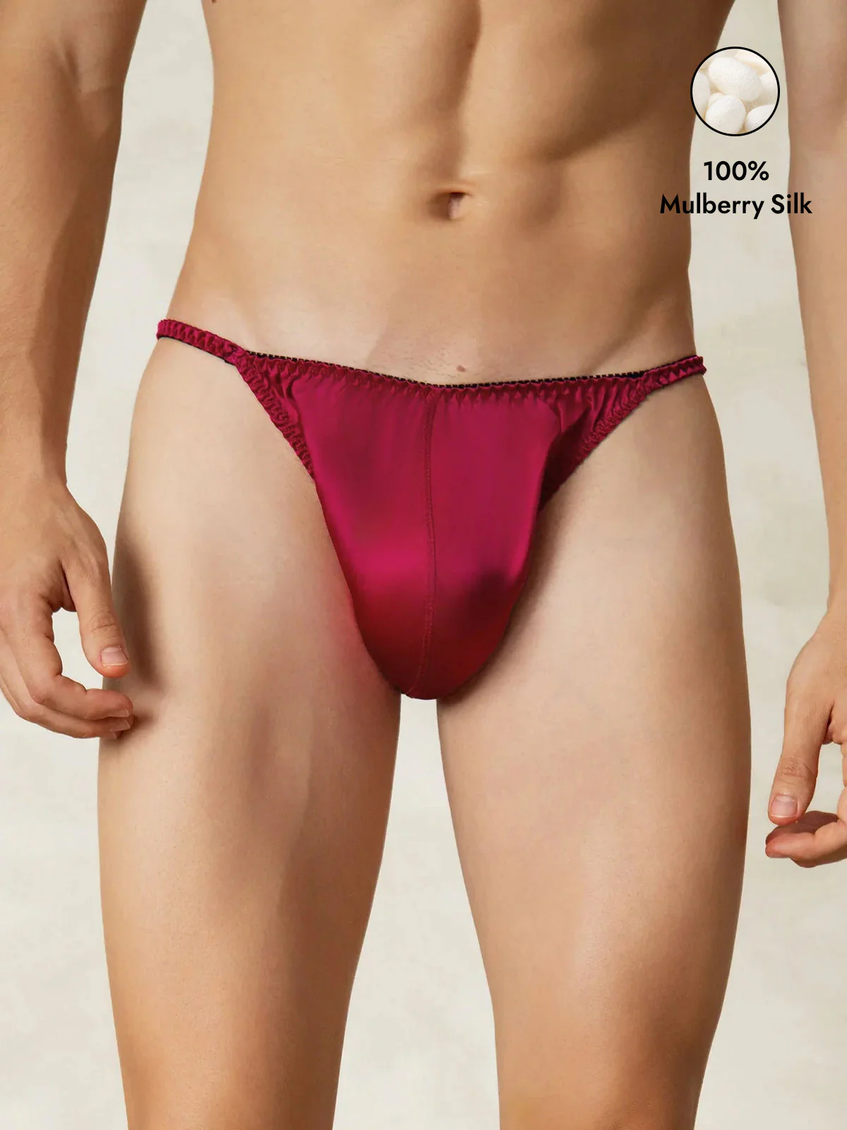 100% Mulberry Silk String Men's Underwear - Image 15