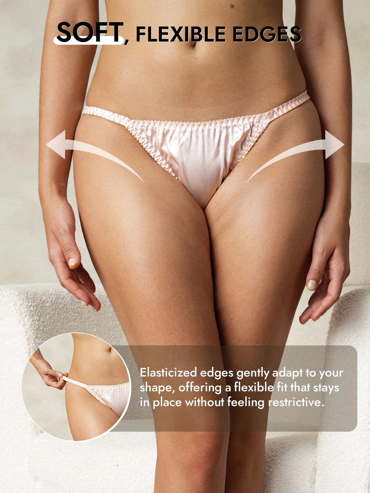 100% Mulberry Silk String Thong Sexy Panty - Image 6
