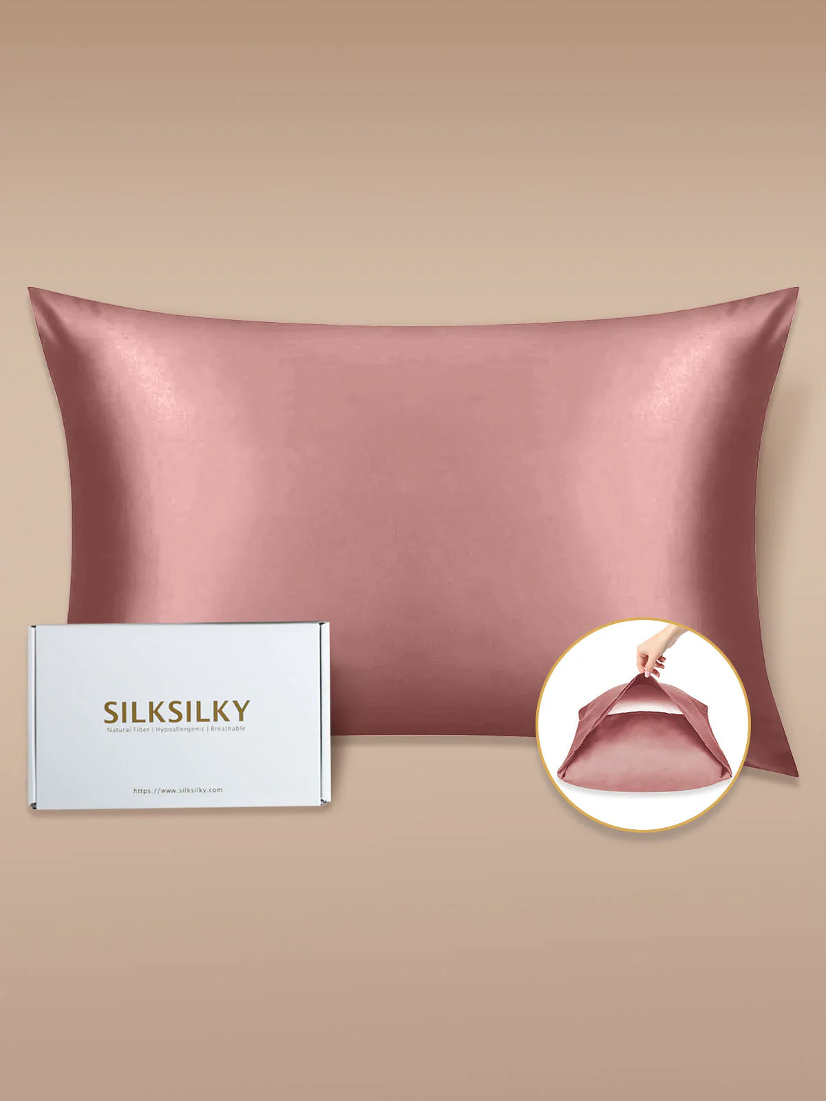 19Momme 100% Mulberry Silk Pillowcase - Envelope Closure - Image 77