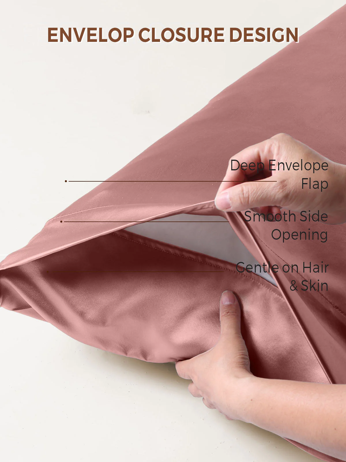 19Momme 100% Mulberry Silk Pillowcase - Envelope Closure - Image 83