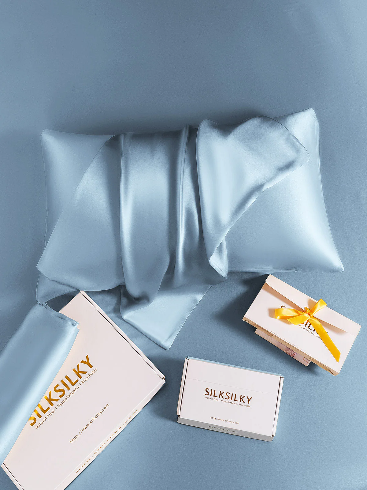 2Pcs 19Momme 100% Mulberry Silk Pillowcases Bundle - Envelope - Image 103