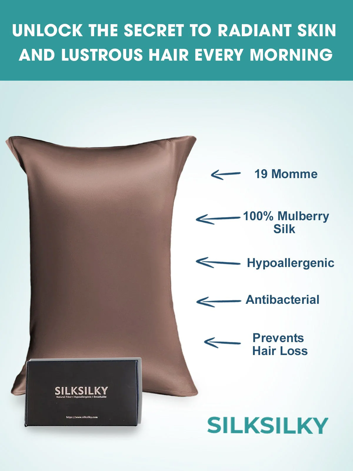 2Pcs 19Momme 100% Mulberry Silk Pillowcases Bundle - Envelope - Image 105