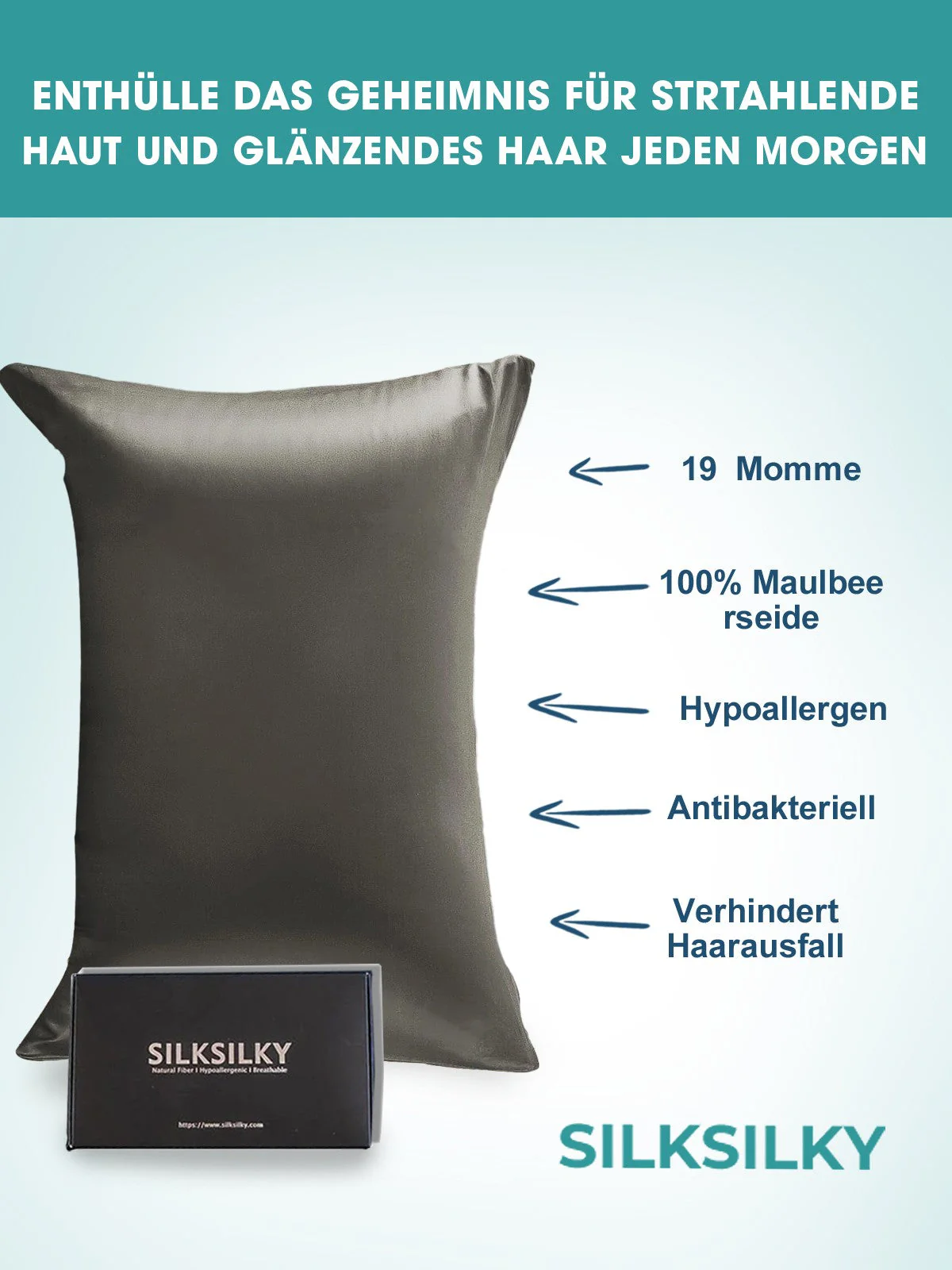 2Pcs 19Momme 100% Mulberry Silk Pillowcases Bundle - Envelope - Image 27