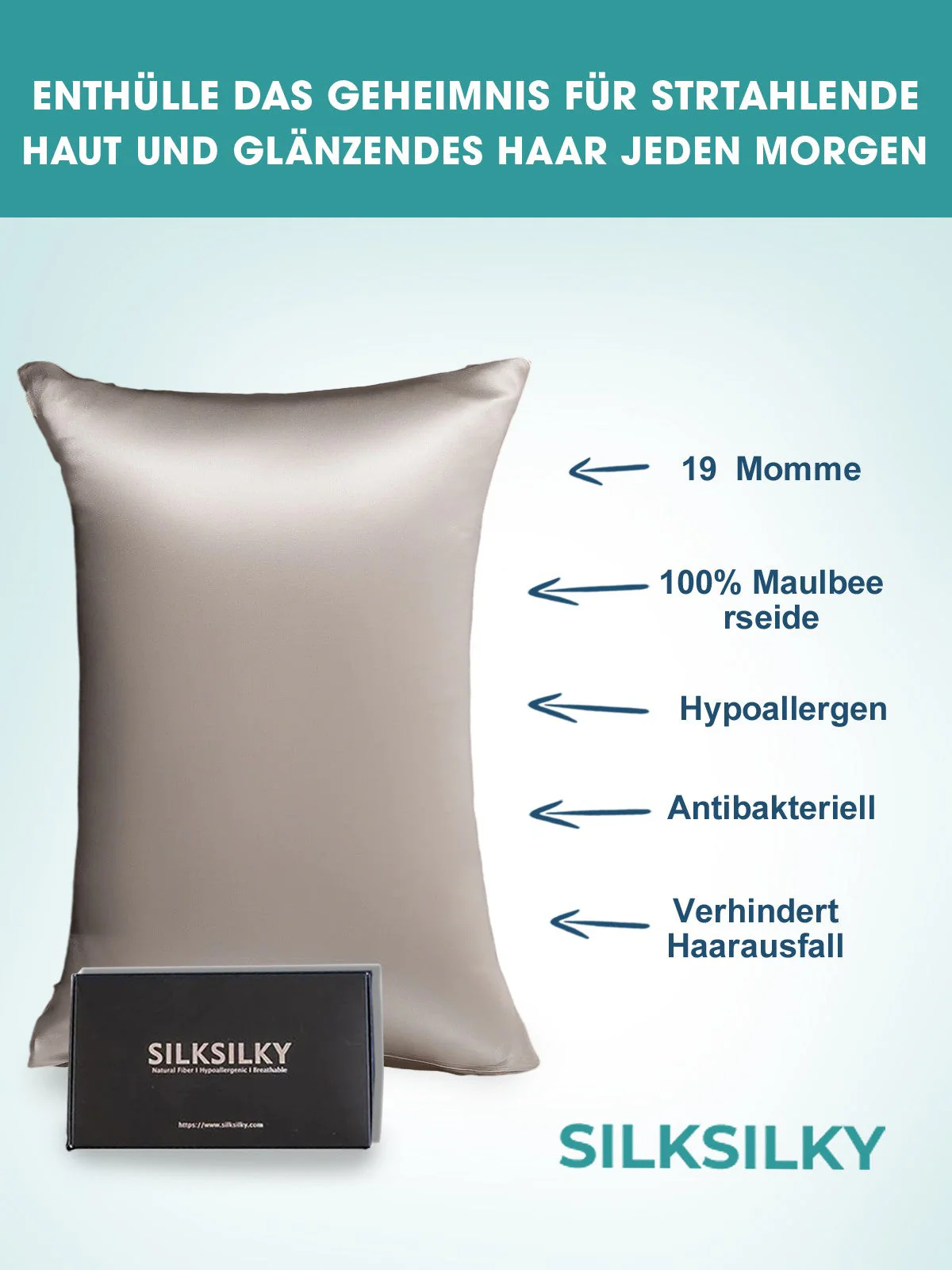 2Pcs 19Momme 100% Mulberry Silk Pillowcases Bundle - Envelope - Image 75