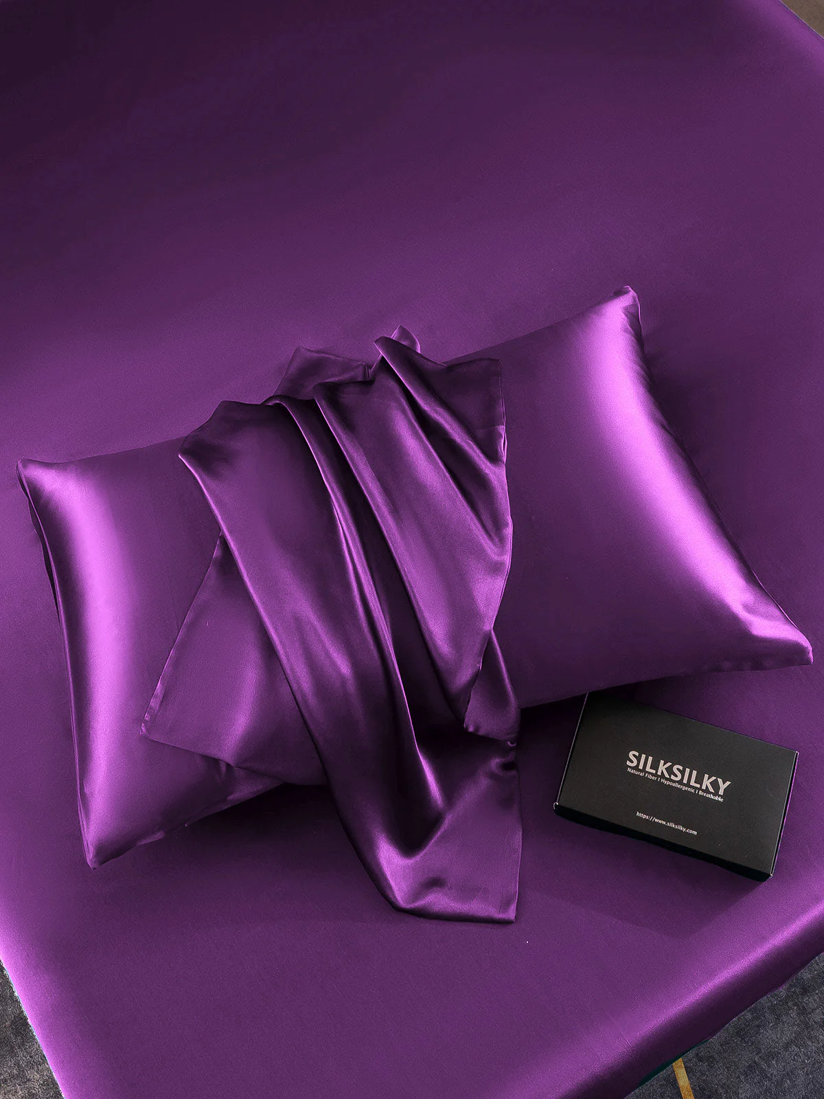 2Pcs 19Momme 100% Mulberry Silk Pillowcases Bundle - Envelope - Image 84